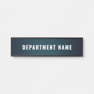 Trendy Modern Simple Department Name Door Sign