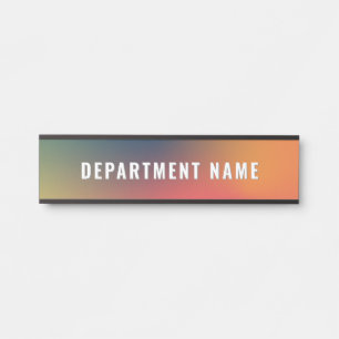 Trendy Modern Simple Department Name Door Sign