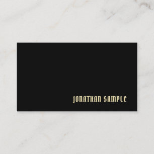 Trendy Modern Simple Design Elegant Black Gold Business Card