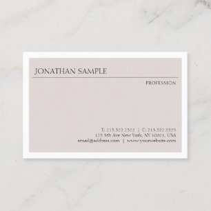 Trendy Modern Simple Design Elegant Professional Business Card