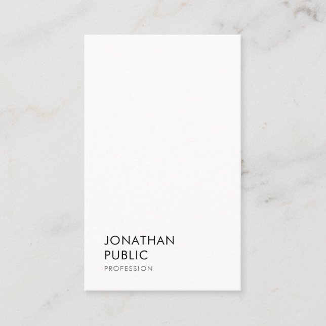 Trendy Modern Simple Elegant Professional Template Business Card (Front)