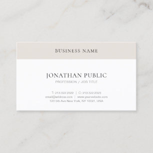 Trendy Modern Simple Elegant Professional Template Business Card