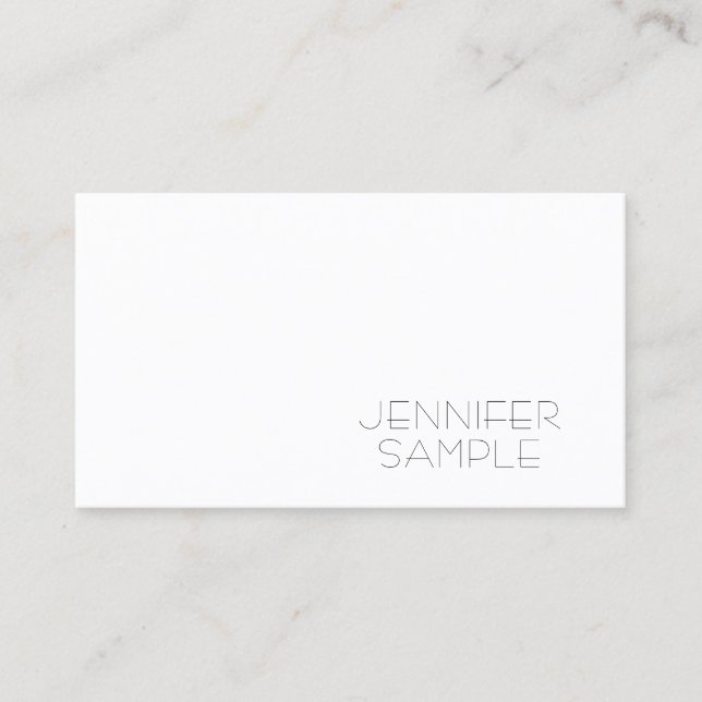 Trendy Modern Simple Elegant Template Professional Business Card (Front)