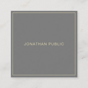 Trendy Modern Simple Professional Template Luxury Square Business Card