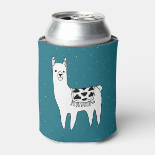 Trendy Modern Sketchy Aztec Llama Can Cooler