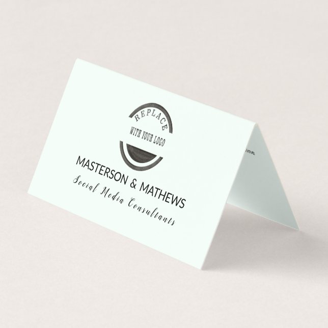 Trendy Modern Social Media Consultant Minted Business Card (Front)