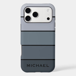 Trendy Modern Space Grey Stripes