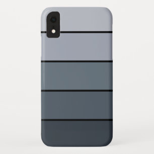 Trendy Modern Space Grey Stripes iPhone XR Case