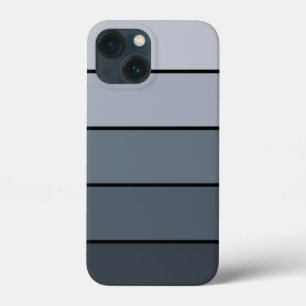 Trendy Modern Space Grey Stripes iPhone 13 Mini Case