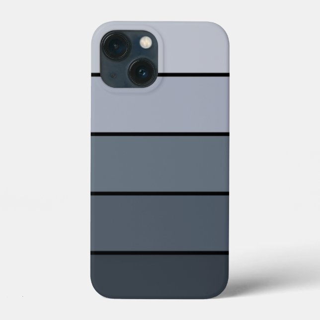 Trendy Modern Space Grey Stripes Case-Mate iPhone Case (Back)