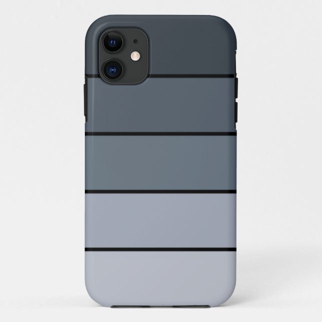 Trendy Modern Space Grey Stripes Case-Mate iPhone Case (Back)