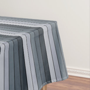 Trendy Modern Space Grey Stripes Tablecloth