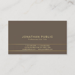 Trendy Modern Stylish Brown Combination Plain Business Card