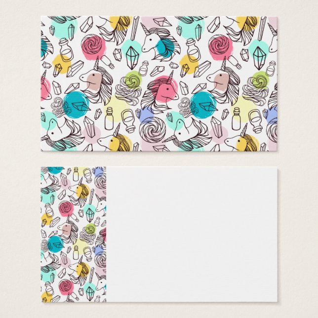 Trendy Modern Sweet Colourful Magic Unicorn Patter (Front & Back)