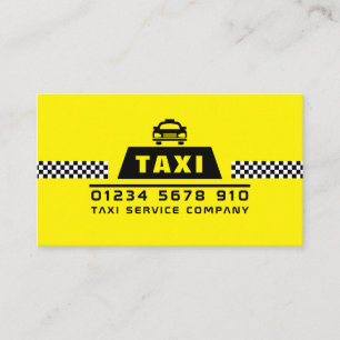 Trendy & Modern Taxi Cab Driver Business Card