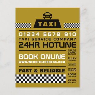 Trendy & Modern, Taxi Cab Firm with Price List Flyer