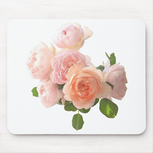 Trendy Modern Template Elegant Roses Design Mouse Mat (Front)