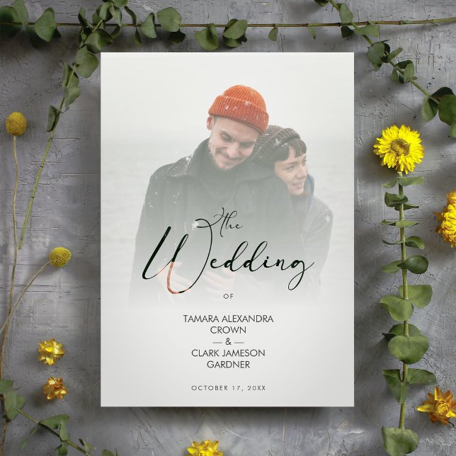Trendy Modern Transparency Vellum Effect Wedding Invitation (Creator Uploaded)