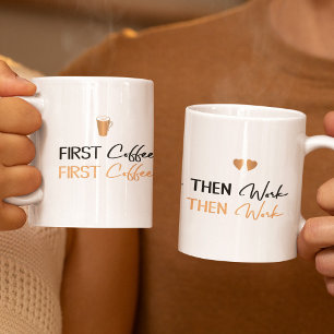 Trendy modern typography funny coffee quote coffee mug