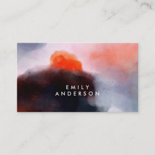 Trendy Modern Watercolor Abstract Art Business Card