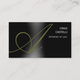 Trendy Monogram Attorney Law Business Card