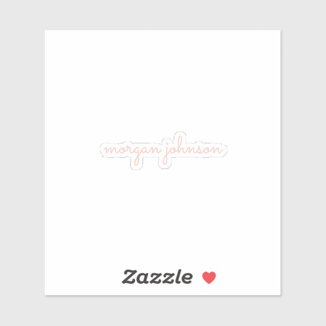 Trendy Monogram |  Blush Script Name (Sheet)