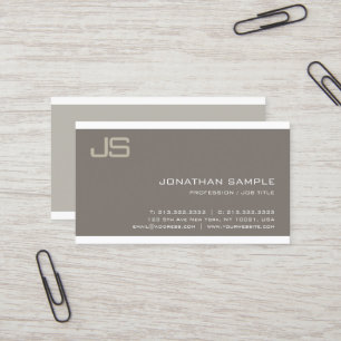 Trendy Monogram Design Modern Professional Luxury Business Card