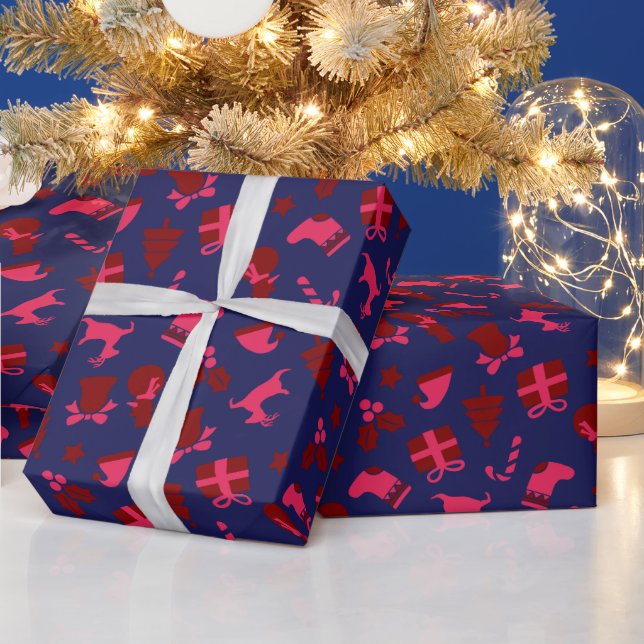 Trendy Monogram Luxurious Sparkling Gift Wrap (Holidays)