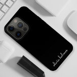 Trendy Monogram | Modern Black Script Name iPhone 15 Pro Case<br><div class="desc">A simple stylish custom monogram design in an informal casual handwritten script typography in striking monochrome black and white. The monogram can easily be personalised to make a design as unique as you are! The perfect trendy bespoke gift or accessory for any occasion.</div>