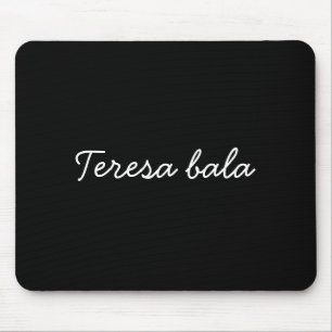 Trendy Monogram Modern Black Script Name Mouse Mat