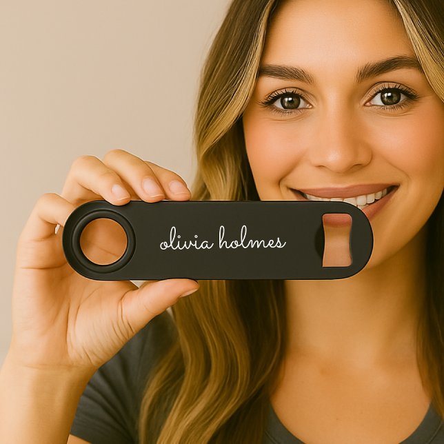 Trendy Monogram | Modern Black Script Name Name (Creator Uploaded)