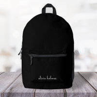 Trendy Monogram | Modern Black Script Name