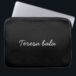 Trendy Monogram Modern Black Script Name Style Laptop Sleeve<br><div class="desc">Add a sleek personal touch with this trendy monogram design in modern black script. Perfect for customisation with any name or initials,  this minimalist style is ideal for gifting or everyday use. A chic,  stylish,  and professional personalisation for anyone who loves a clean modern look.</div>