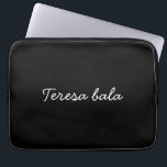 Trendy Monogram Modern Black Script Name Style Laptop Sleeve<br><div class="desc">Add a sleek personal touch with this trendy monogram design in modern black script. Perfect for customisation with any name or initials,  this minimalist style is ideal for gifting or everyday use. A chic,  stylish,  and professional personalisation for anyone who loves a clean modern look.</div>