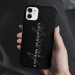 Trendy Monogram Modern Personalised With Name Case-Mate iPhone 14 Case<br><div class="desc">Elevate your iPhone protection with our Elegant Modern Personalised With Name Monogram Case-Mate iPhone Case. This meticulously designed case seamlessly blends modern aesthetics with a personalised touch, making it a stylish and protective addition to your mobile device. Featuring your name and a monogram, this iPhone case adds a touch of...</div>