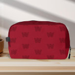 Trendy monogram, simple modern red monogrammed dopp kit<br><div class="desc">Elevate your travel and fitness essentials with the "Trendy Monogram" Dopp Kit Bag from PixeliaDesigns, where vibrant red meets personalised elegance. This modern and simple dopp kit, featuring a plain design accentuated by a patterned monogram in a trendy, up-to-date font, is your perfect companion for dance, travel, sports, and exercise...</div>