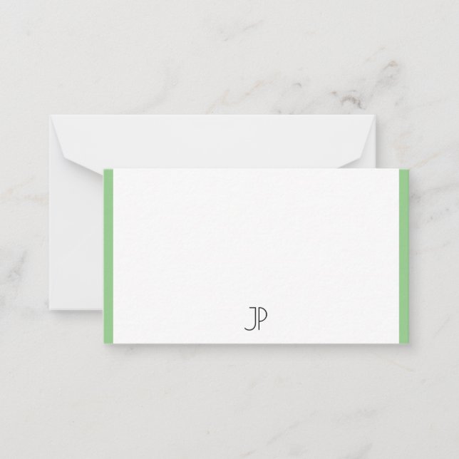 Trendy Monogrammed Elegant Simple Template (Front)