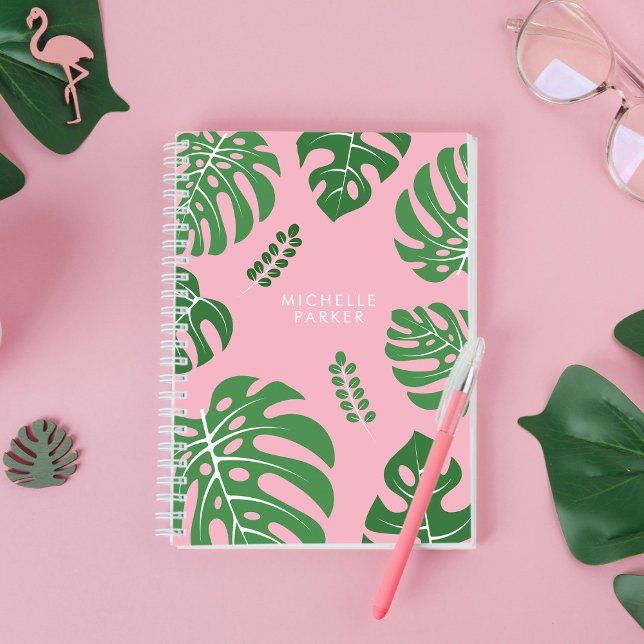 Trendy Monstera Palm Leaves Notebook (Creator Uploaded)