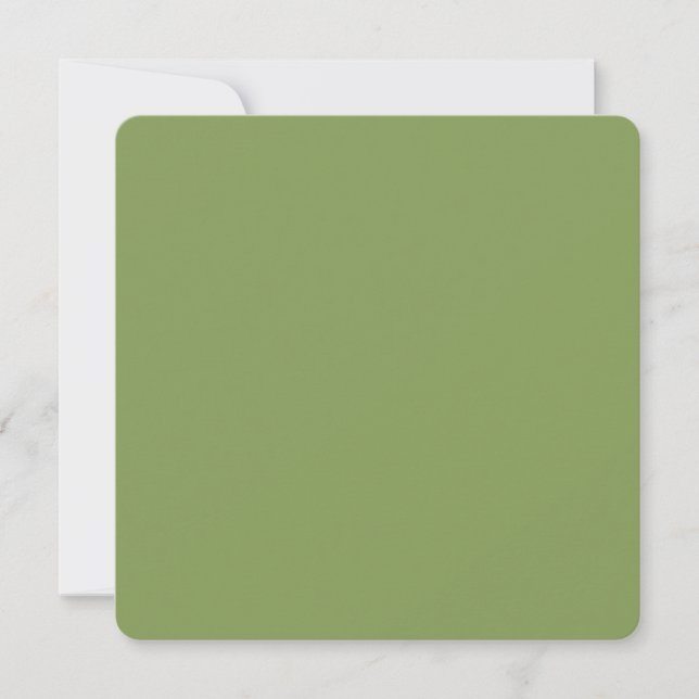 Trendy Moss Green Background Color Customize this (Front)