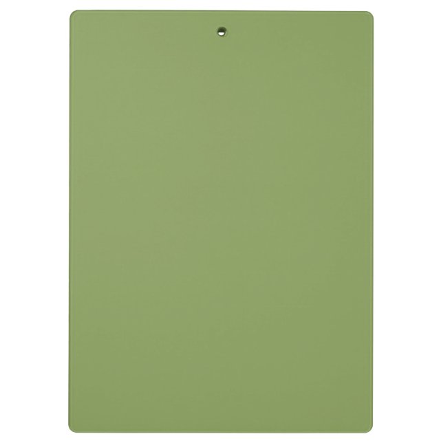 Trendy Moss Green Background Colour Customise this Clipboard (Back)
