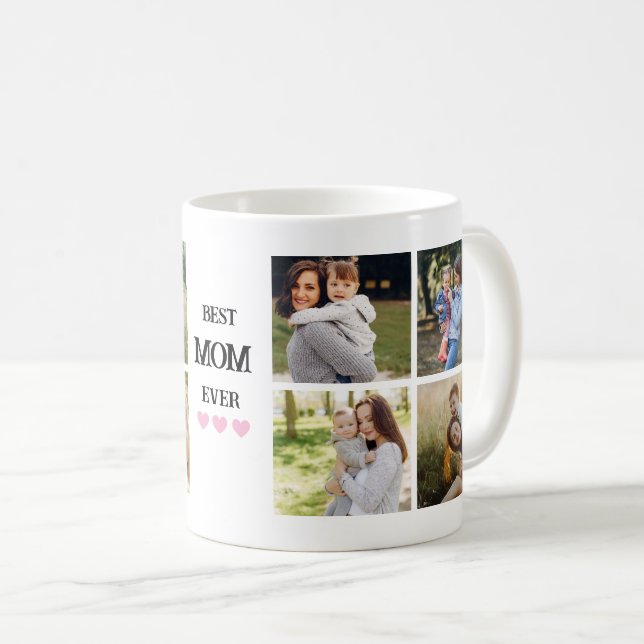Trendy Mother Best Mum Ever Keepsake Coffee Mug (Front Right)