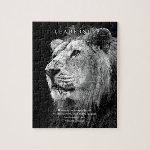 Trendy Motivational Leadership Lion Jigsaw Puzzle