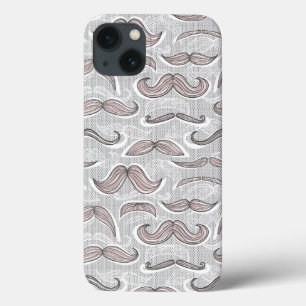 Trendy Moustache Pattern iPhone 13 Case