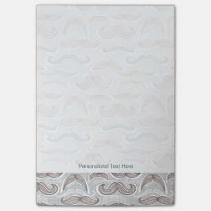 Trendy Moustache Pattern Post-it Notes