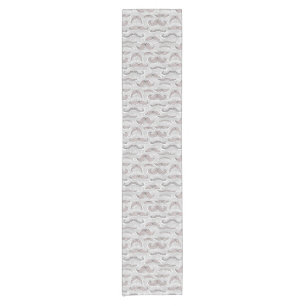 Trendy Moustache Pattern Short Table Runner