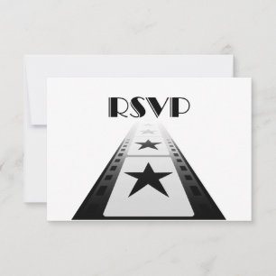 Trendy Movie Themed Wedding Response Card
