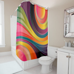 Trendy Multi Colour Shower Curtain
