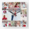 Trendy Multi Photo Collage Wall Clock