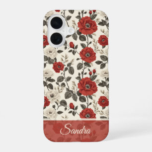 Trendy Mum Gifts Rose Floral Custom iPhone 16 Case
