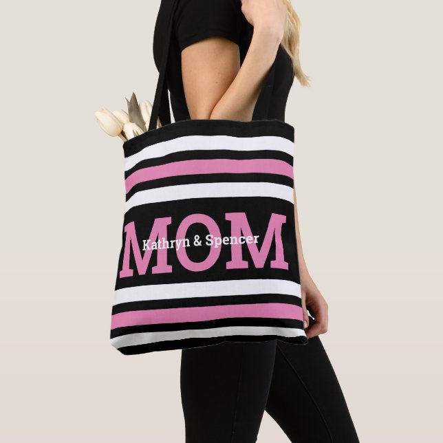 Trendy "Mum" Personalised Tote Bag (Close Up)